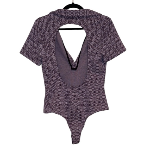 Zara Women’s Purple Patterned Bodysuit Large - Picture 2 of 10